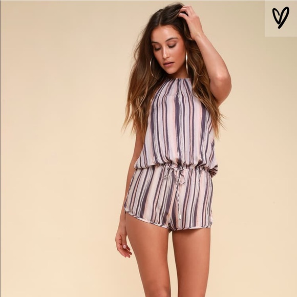 Lulus Beach Bound Halter Romper - Picture 4 of 6